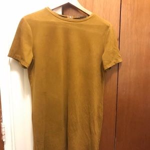 Lightly worn, turmeric colored Zara shift dress